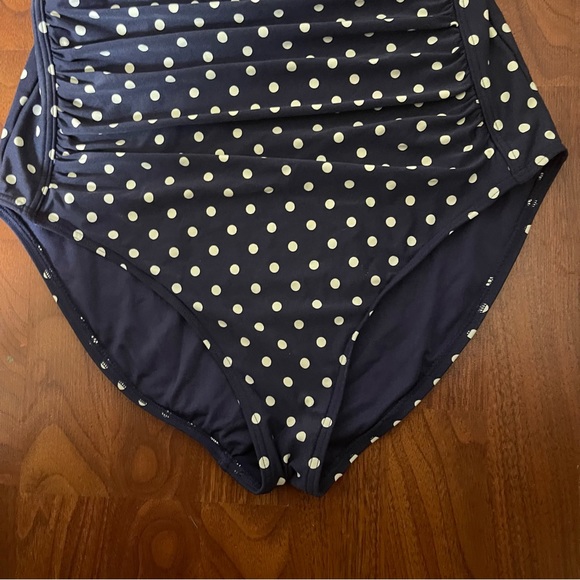 Bond-Eye Australia Slimming Polka-Dot Swimsuit US Size 10 Blue and White - Picture 7 of 10